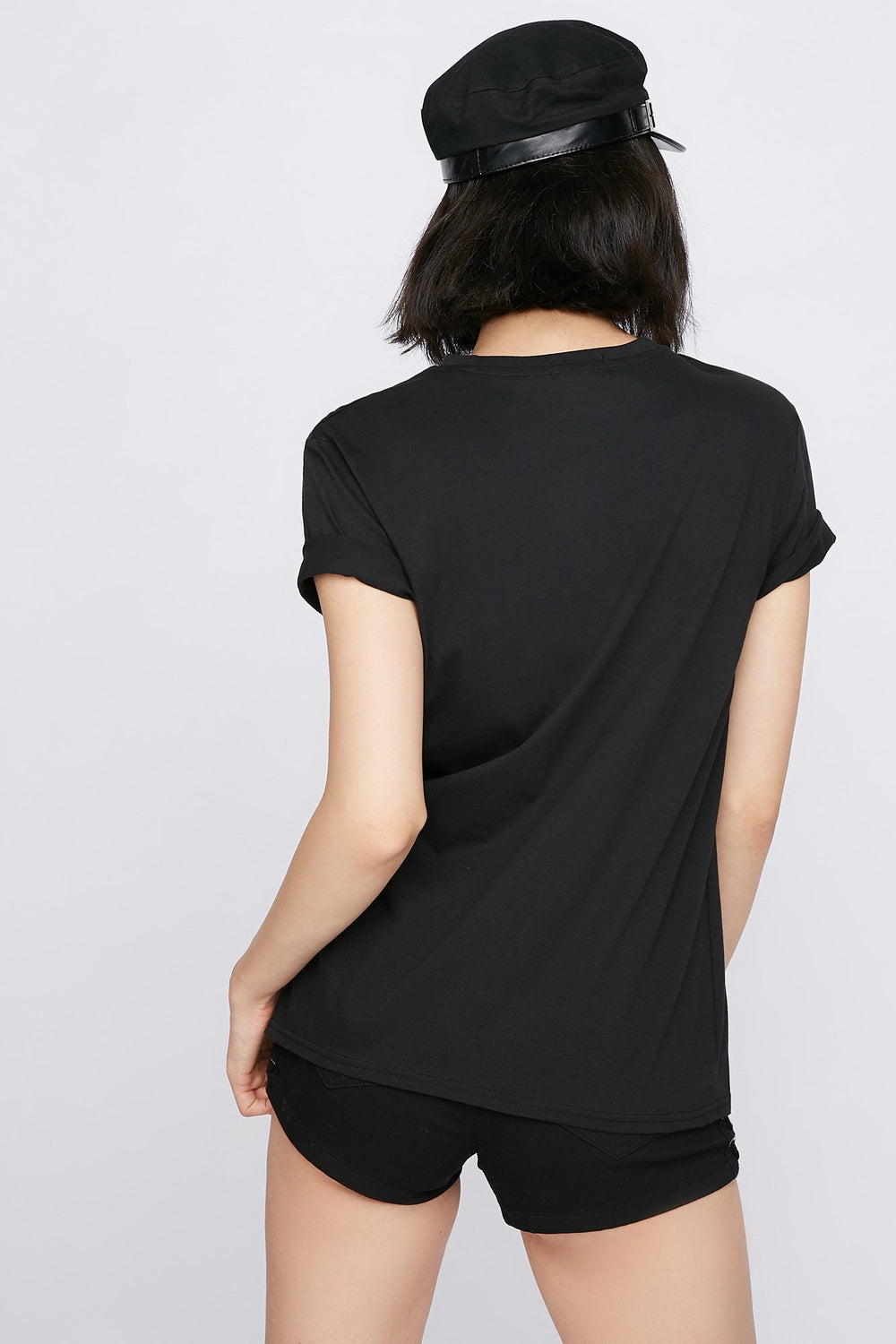 Women Polaroid Graphic T-Shirt Black