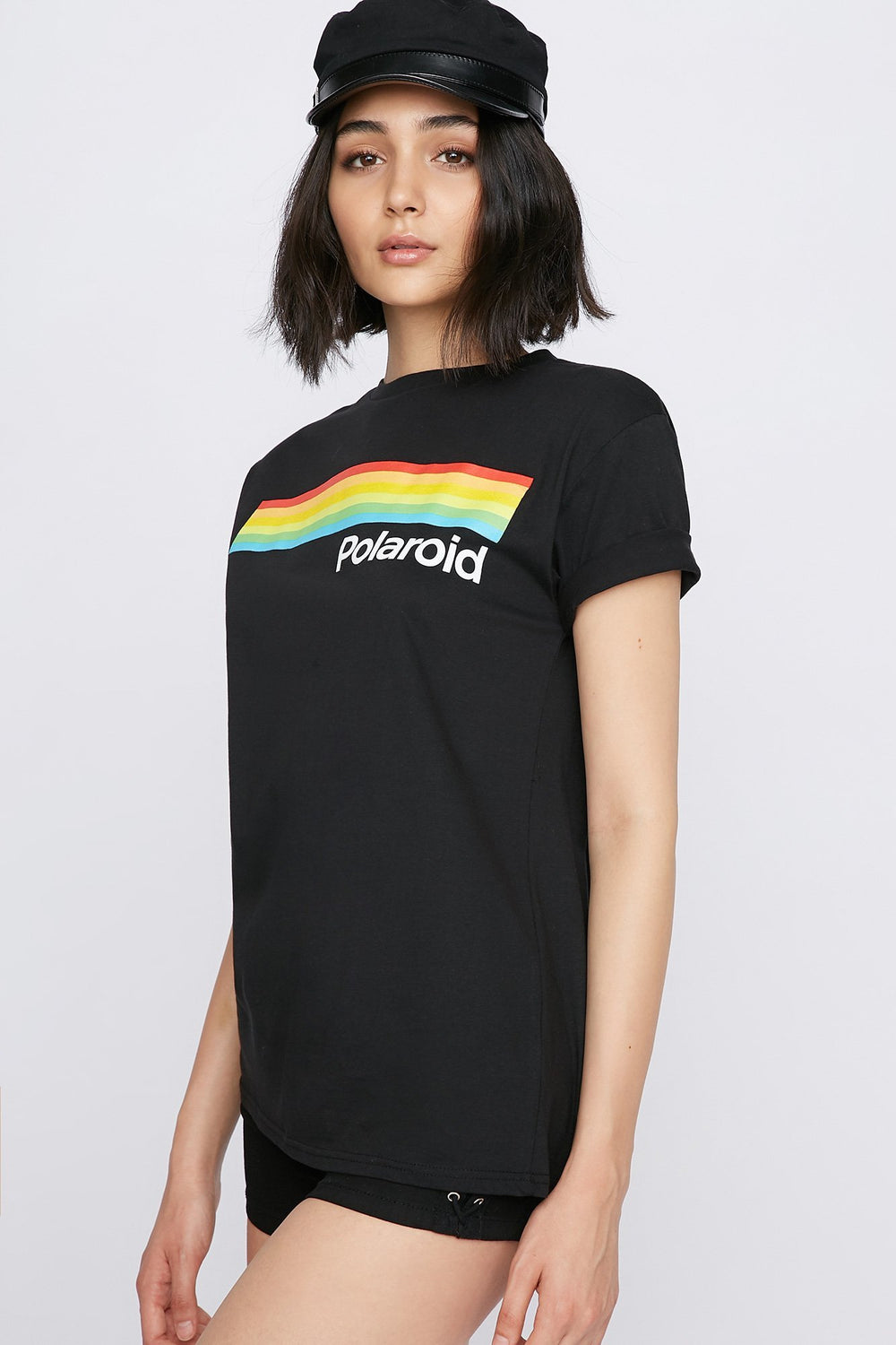 Women Polaroid Graphic T-Shirt Black