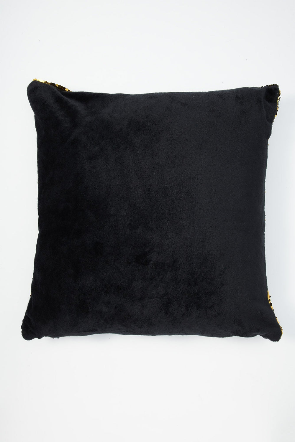 Women Reversible Heart Sequins Pillow Black