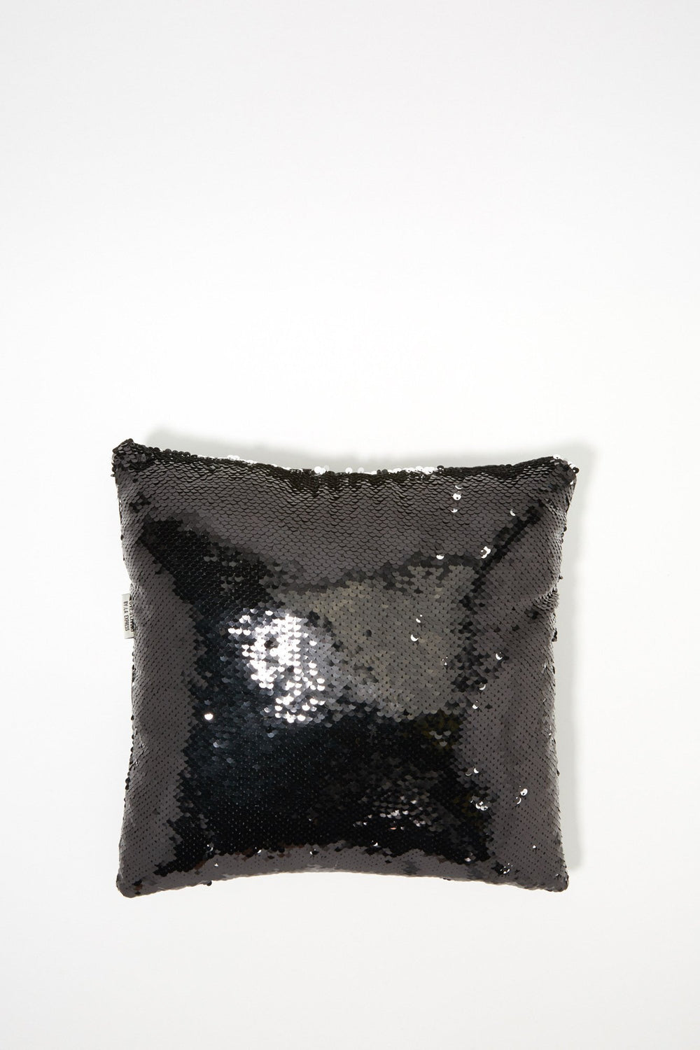 Women Reversible Metallic Sequins Cushion Black