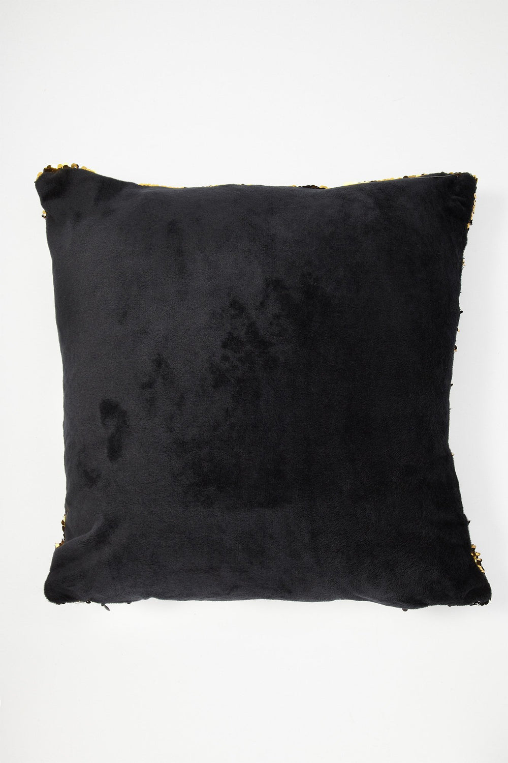 Women Reversible Sequins Home Sweet Home Pillow Black