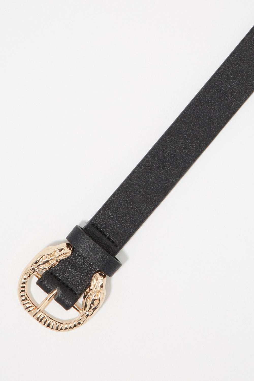 Women Snake Buckle Jean Belt Black