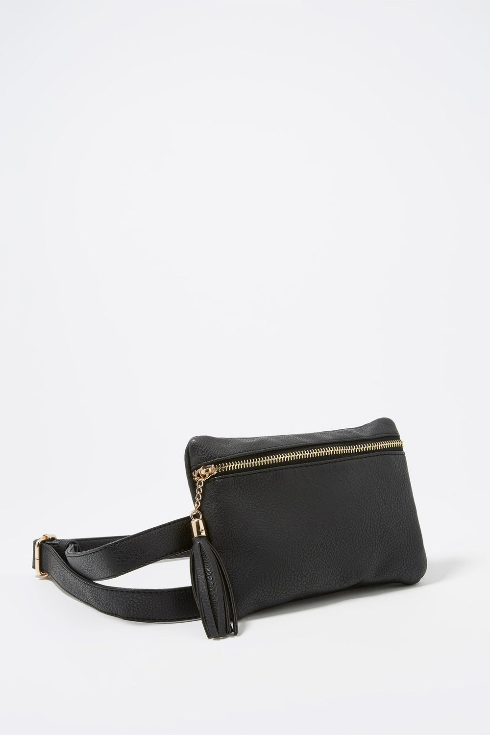 Women Tassel Zipper Fanny Pack Black