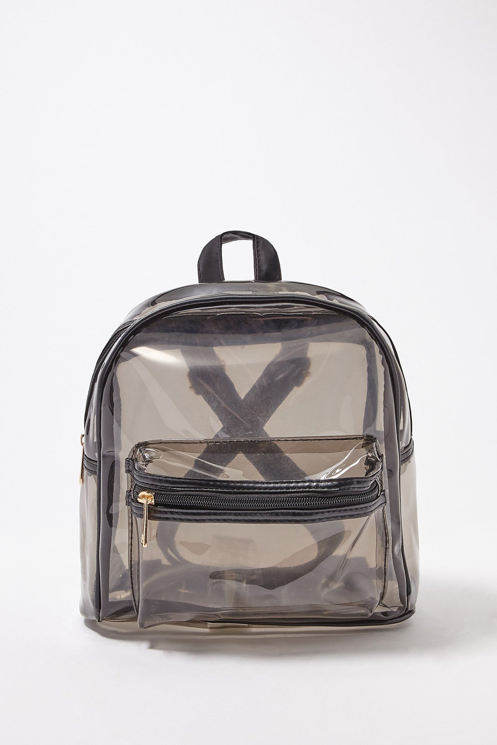 Women Transparent Mini Backpack Black