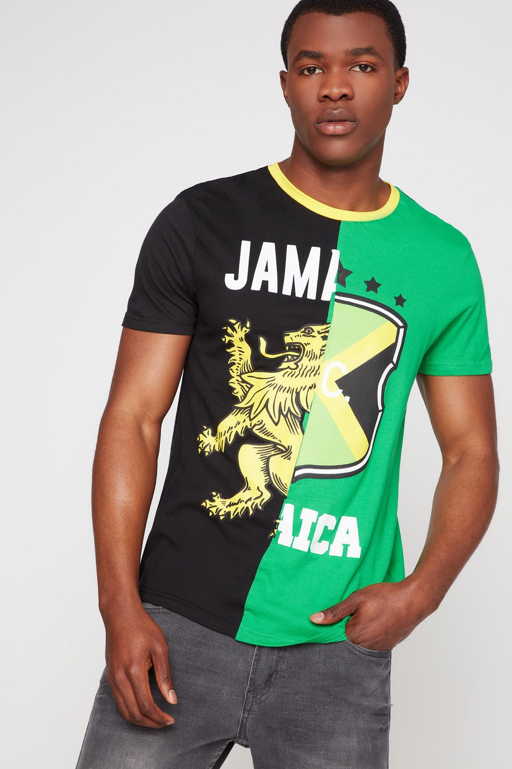 Men World Cup Jamaica Crewneck T-Shirt Black