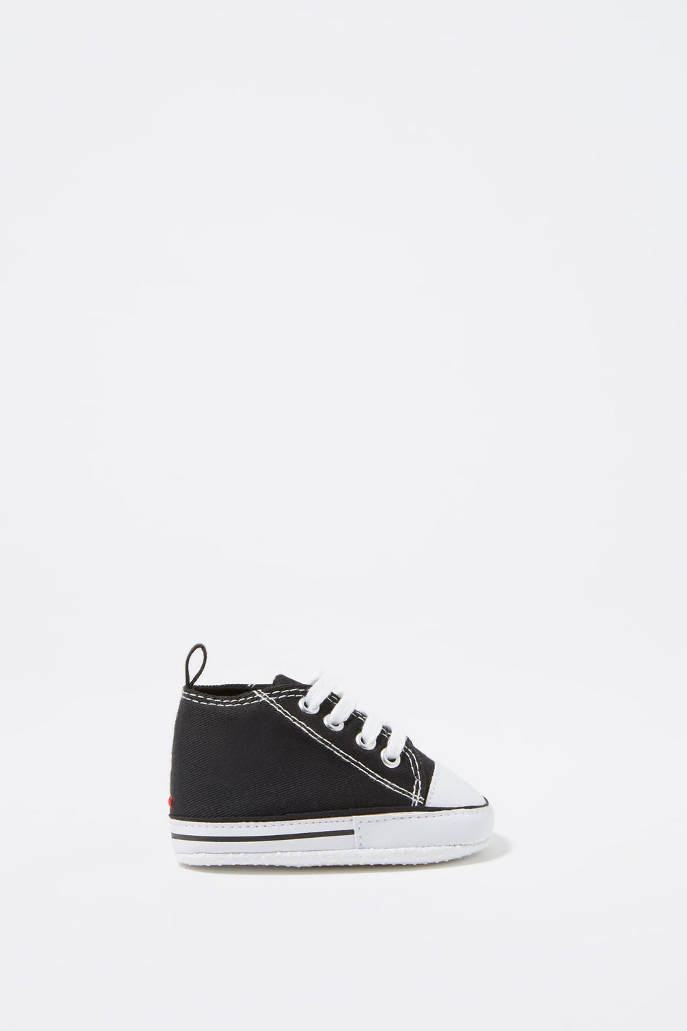 Kids Baby Boy Lace-Up Canvas Sneakers Black