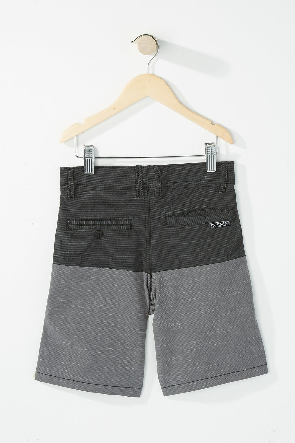 Kids Boys Colour Block Space-Dye Hybrid Short Black