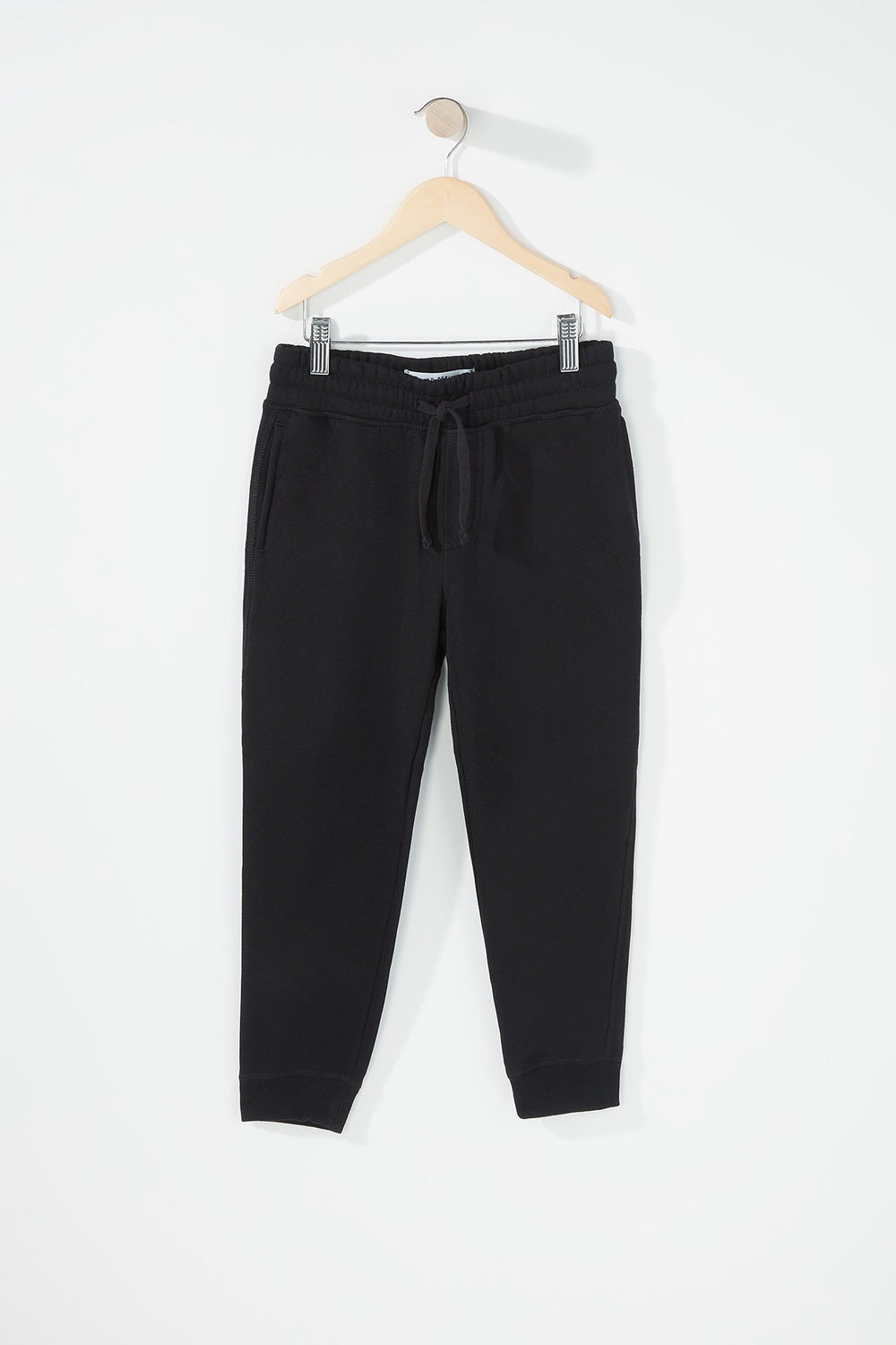 Kids Boys Drawstring Fleece Jogger Black