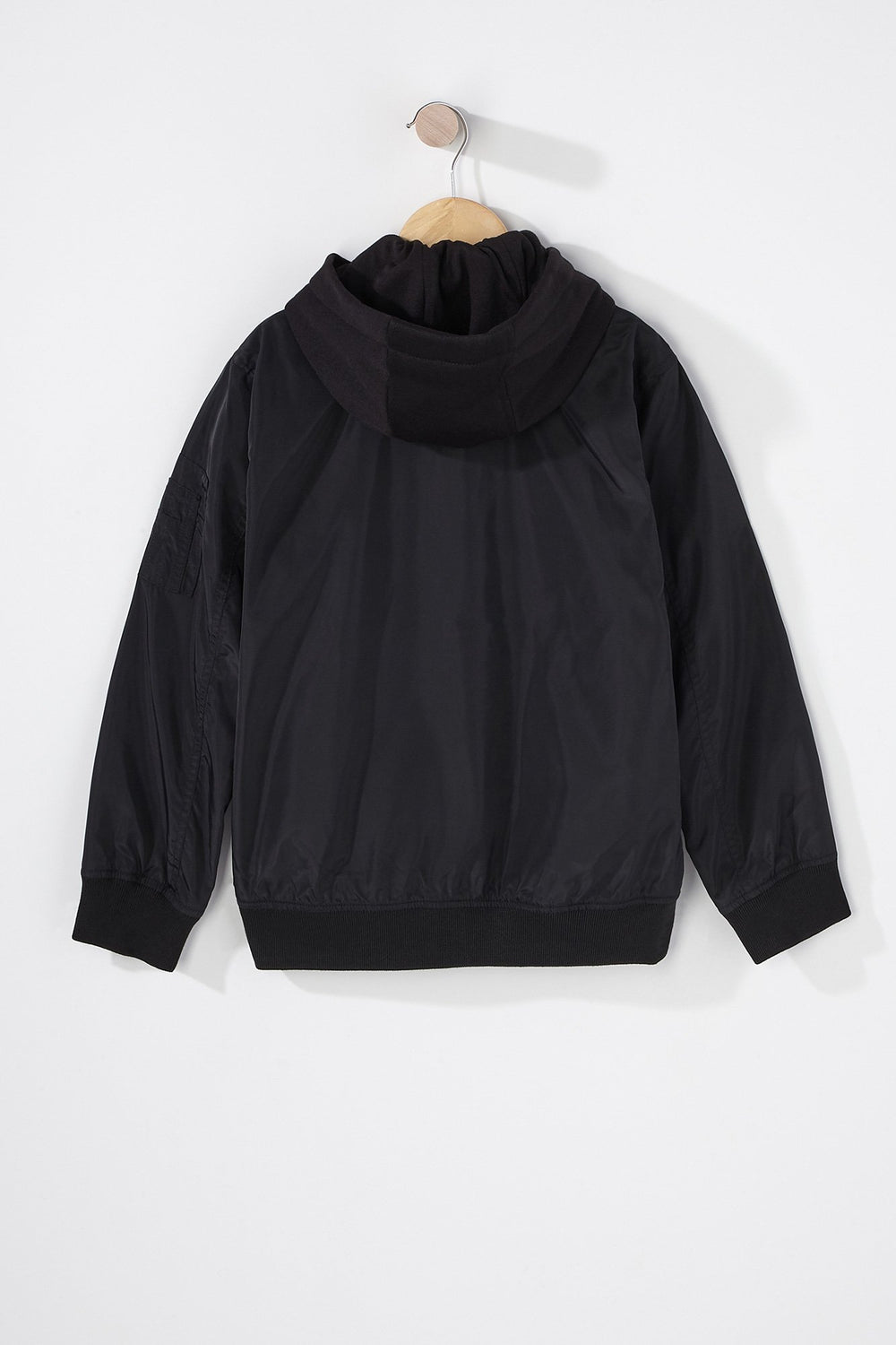 Kids Boys French Terry Bomber Jacket Black