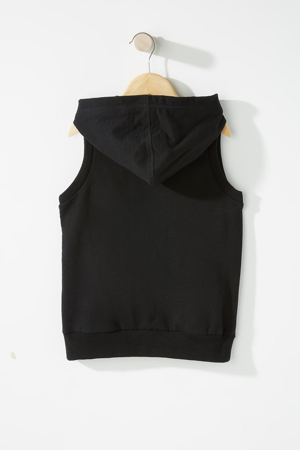 Kids Boys Lightweight Combo Hooded Vest Black