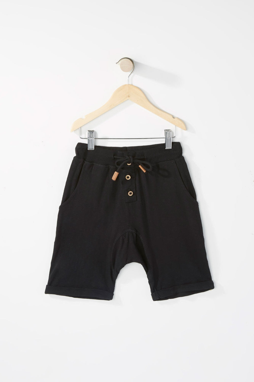 Kids Boys Lightweight Drawstring Short Black