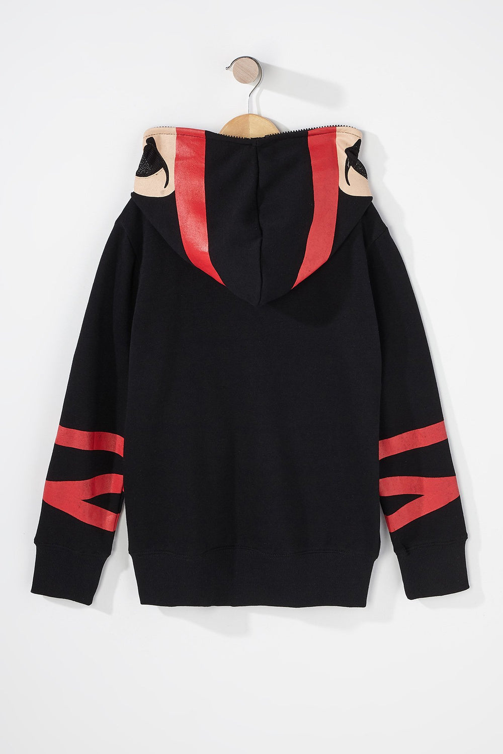 Kids Boys Ninja Eye Mask Peeper Hoodie Black