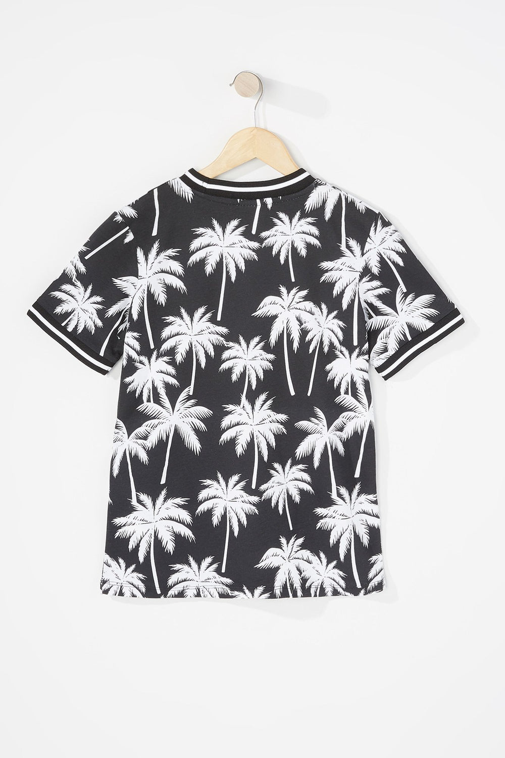 Kids Boys Palm Tree Graphic T-Shirt Black