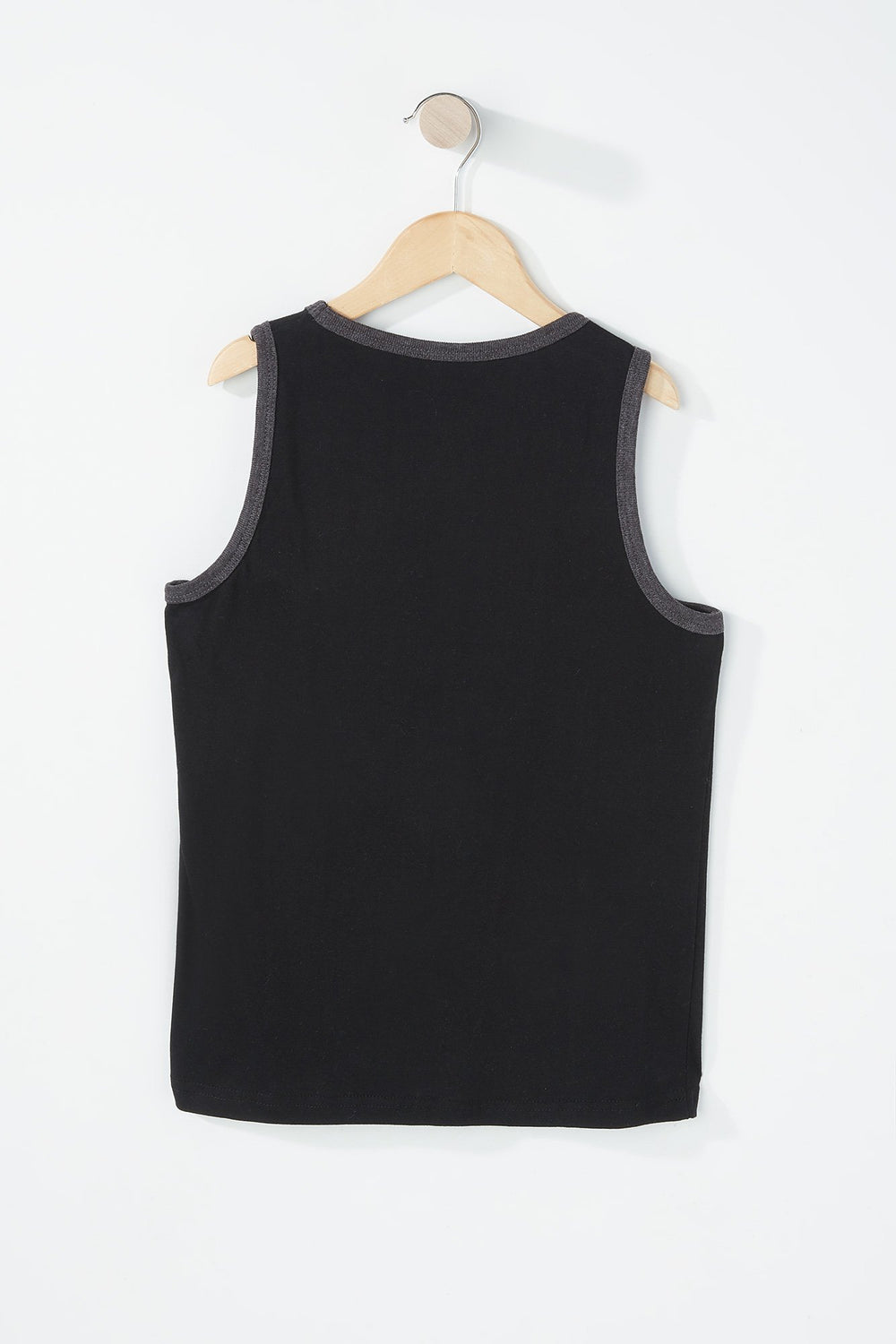 Kids Boys Pocket Contrast Trim Tank Black