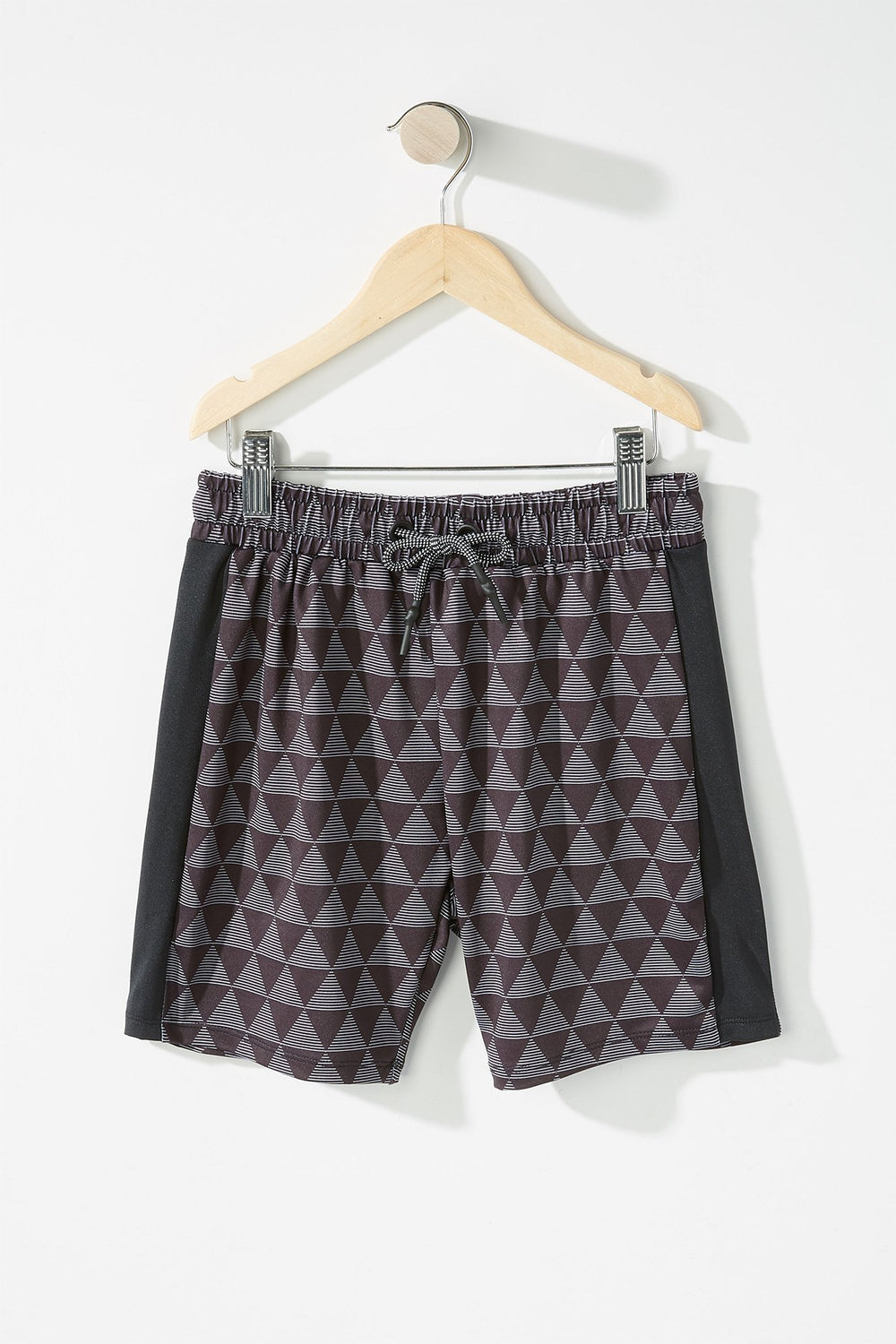 Kids Boys Printed Drawstring Active Short Black