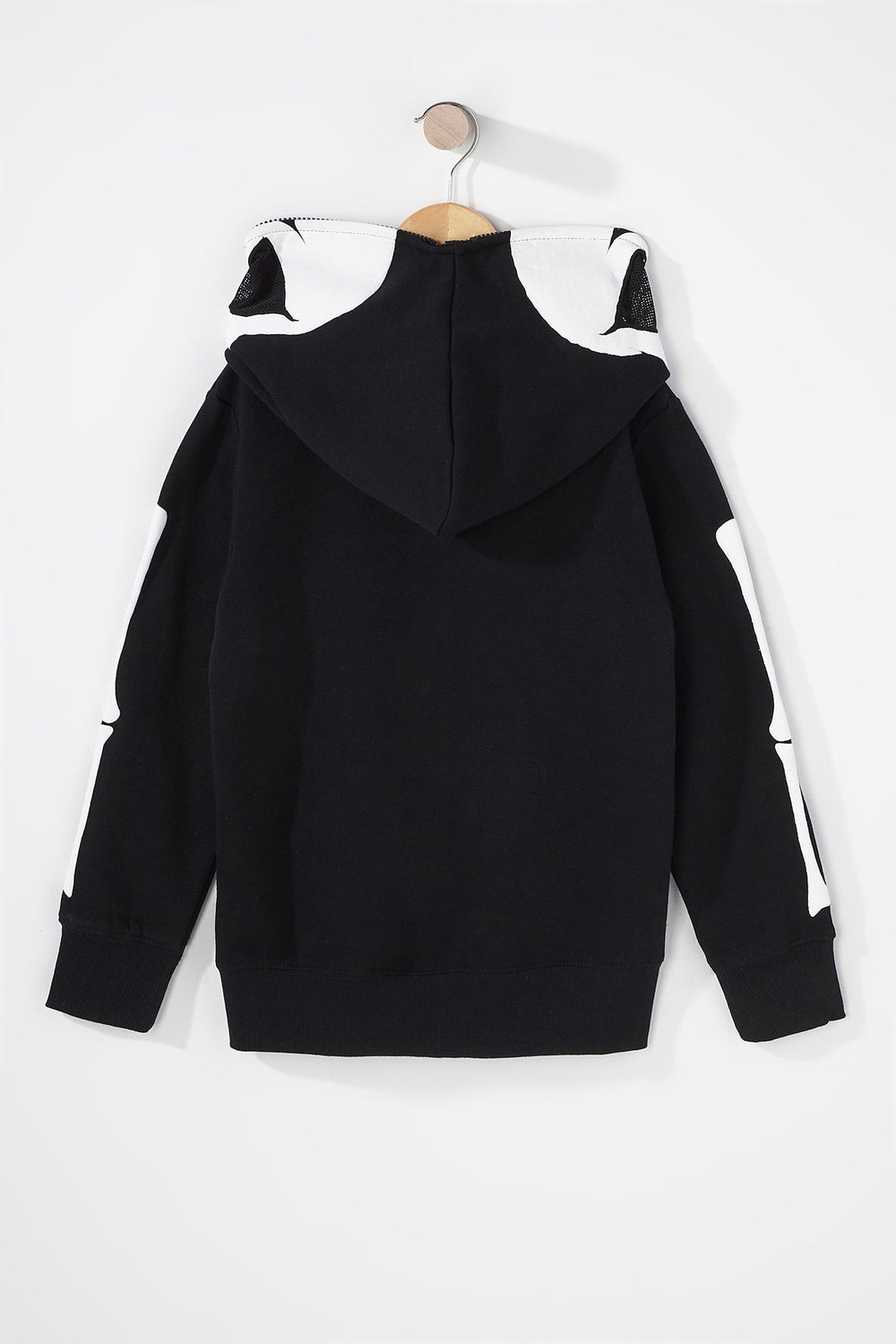 Kids Boys Skeleton Peeper Hoodie Black