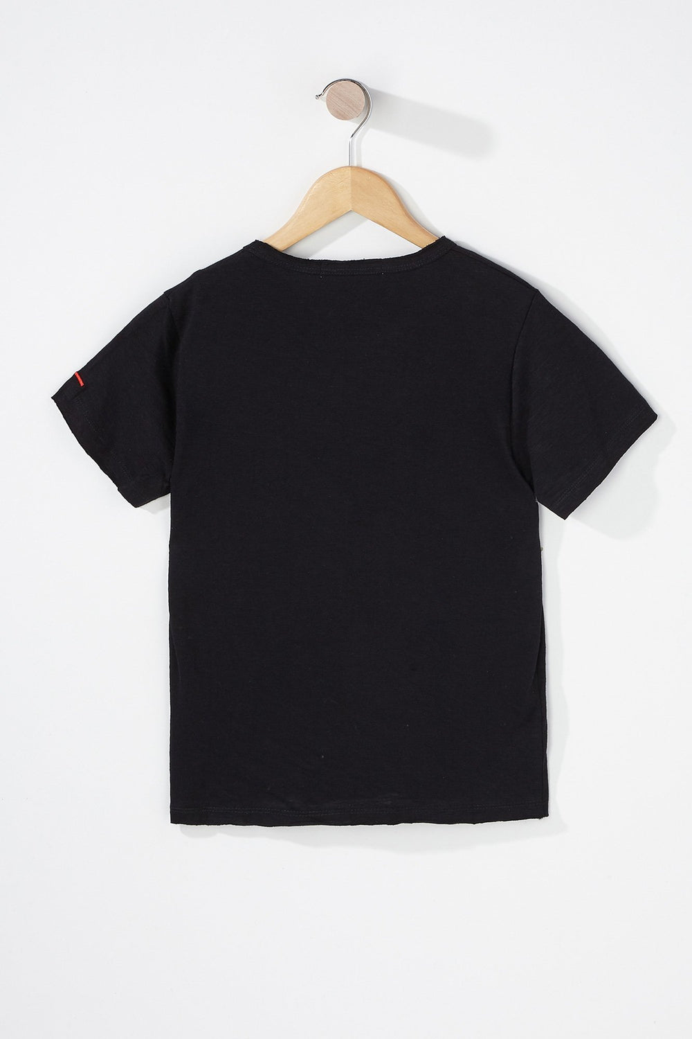 Kids Boys Slanted Pocket Crewneck T-Shirt Black