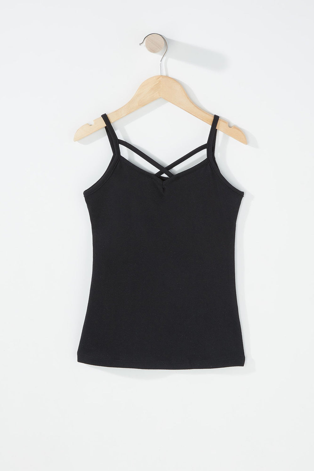 Kids Girls Caged Camisole Black