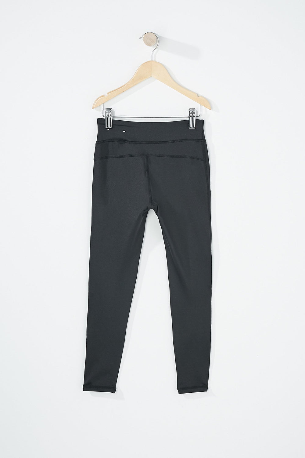 Kids Girls Colour Block Mesh Knee Active Legging Black