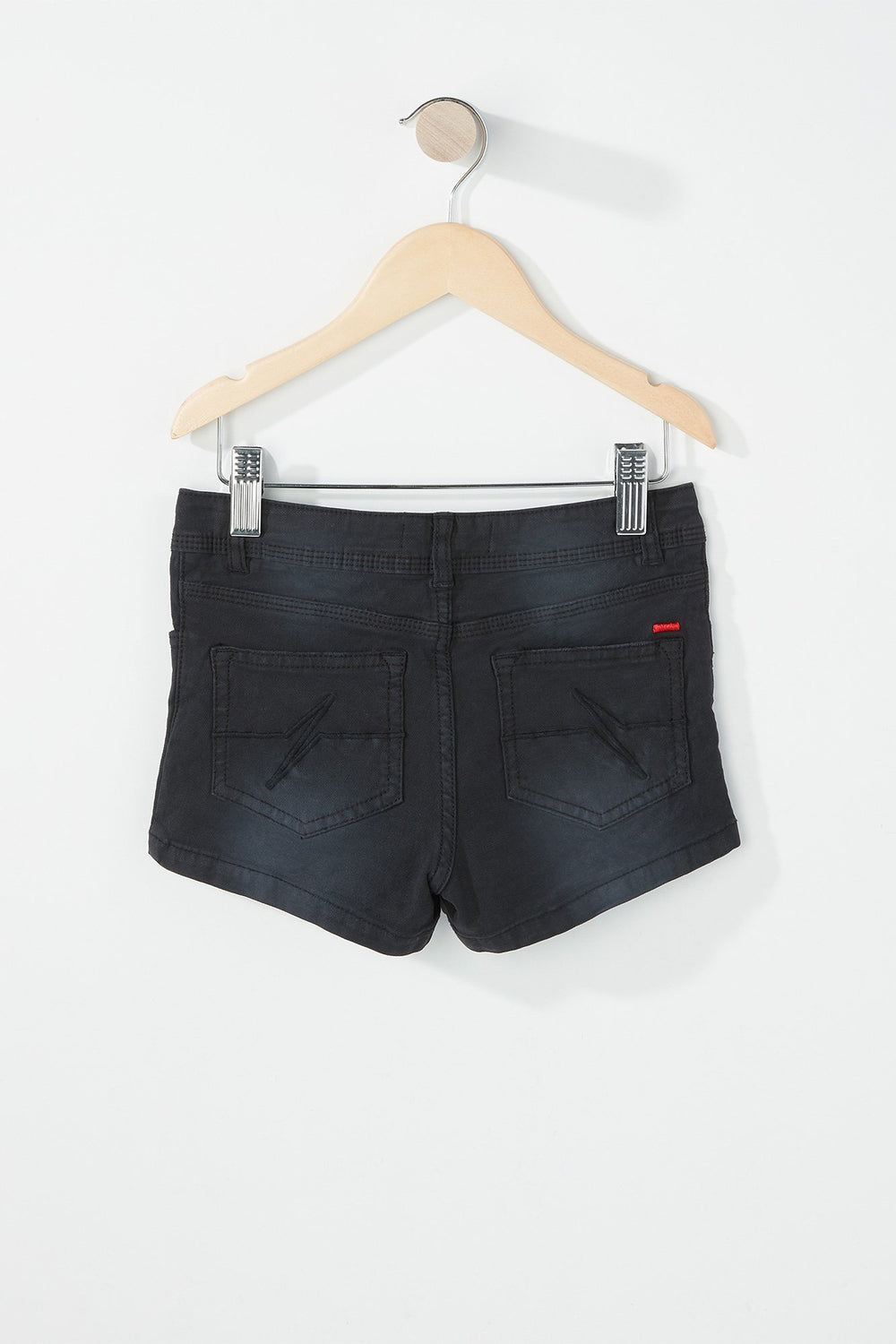Kids Girls Coloured Denim Short Black