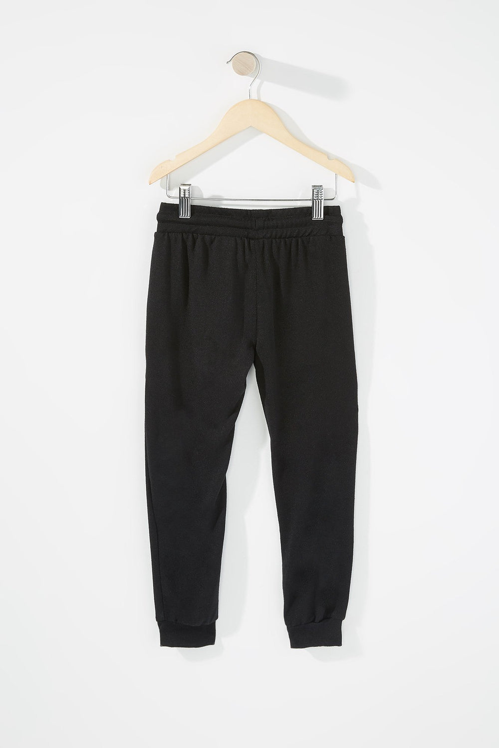 Kids Girls Fleece Drawstring Jogger Black