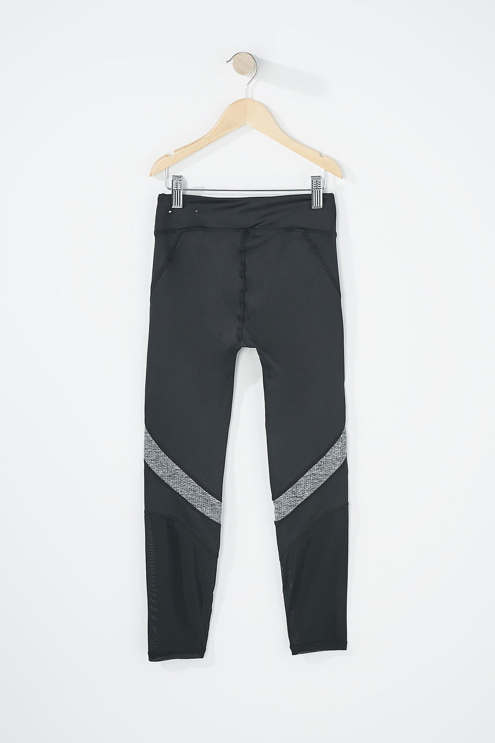 Kids Girls Mesh Contrast Active Legging Black