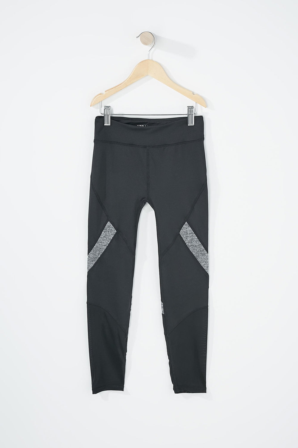 Kids Girls Mesh Contrast Active Legging Black