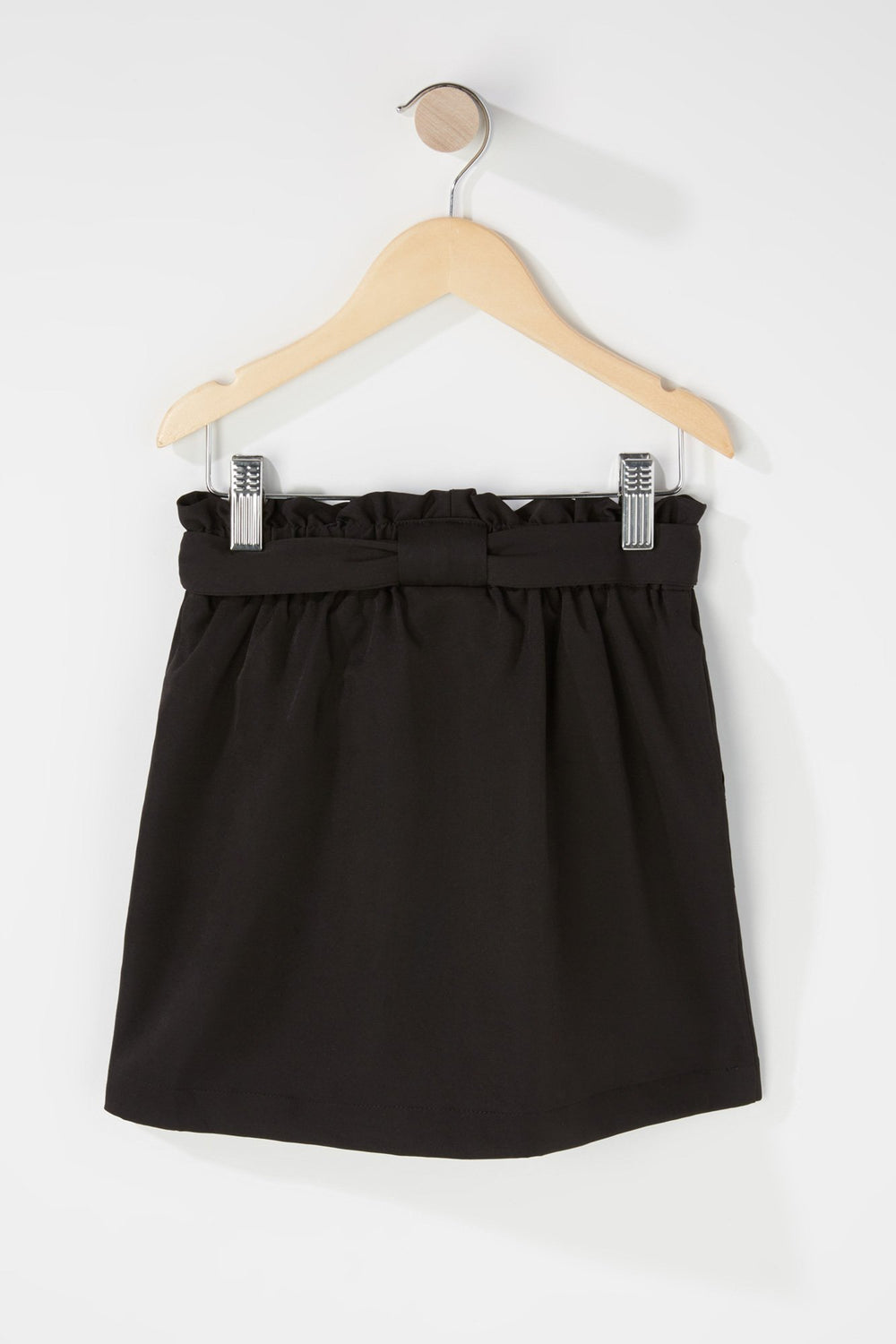 Kids Girls Ruffle Paperbag Skirt Black