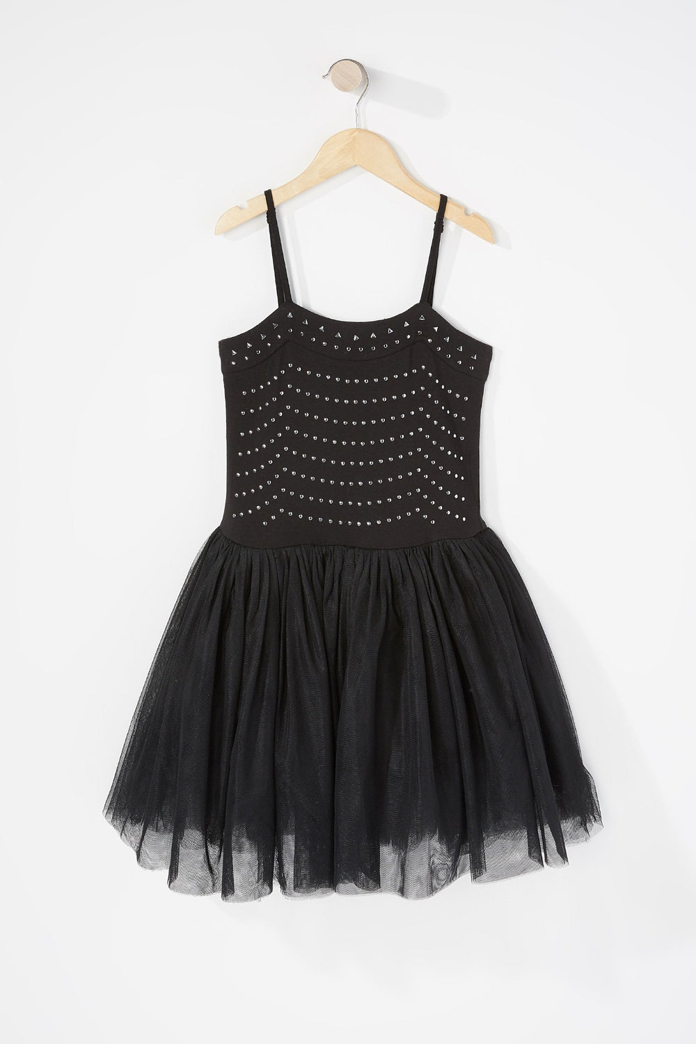 Kids Girls Studded Ballerina Tutu Dress Black