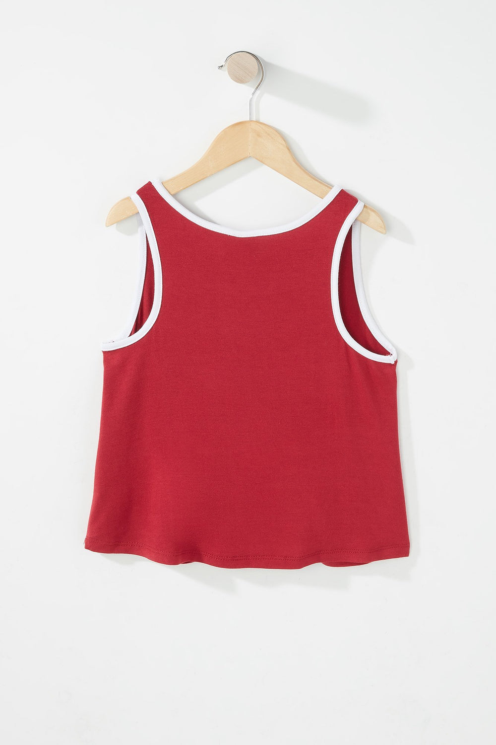 Kids Girls World Cup Dolphin Hem Graphic Ringer Tank Black