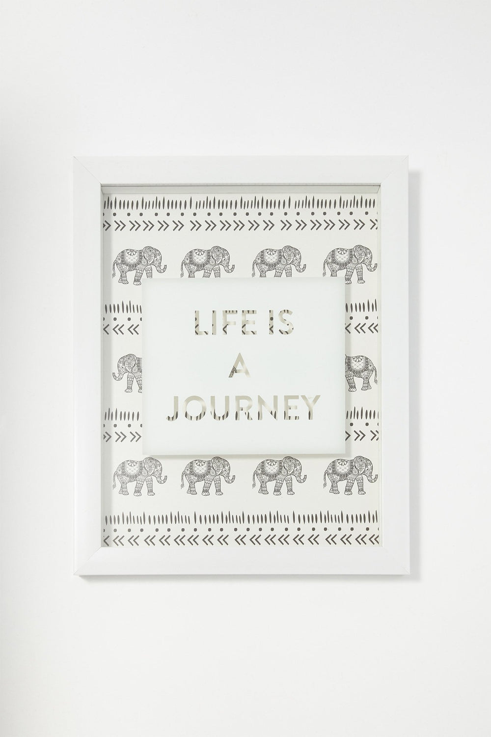 Women Art Mural Wall Frame Black with White