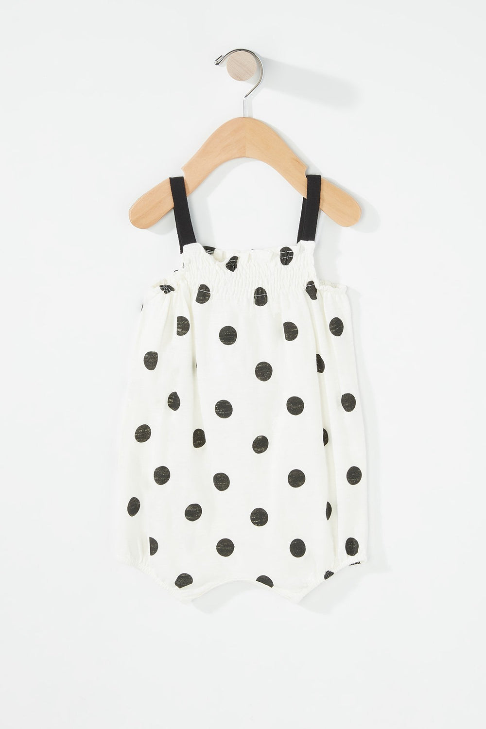 Kids Combinaison smockée à pois pour bébé fille Blanc cassé