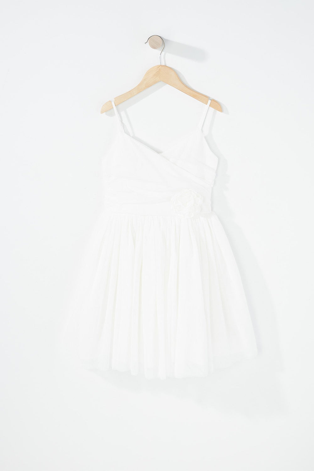 Kids Robe ballerine plissée en dentelle pour fille Blanc cassé