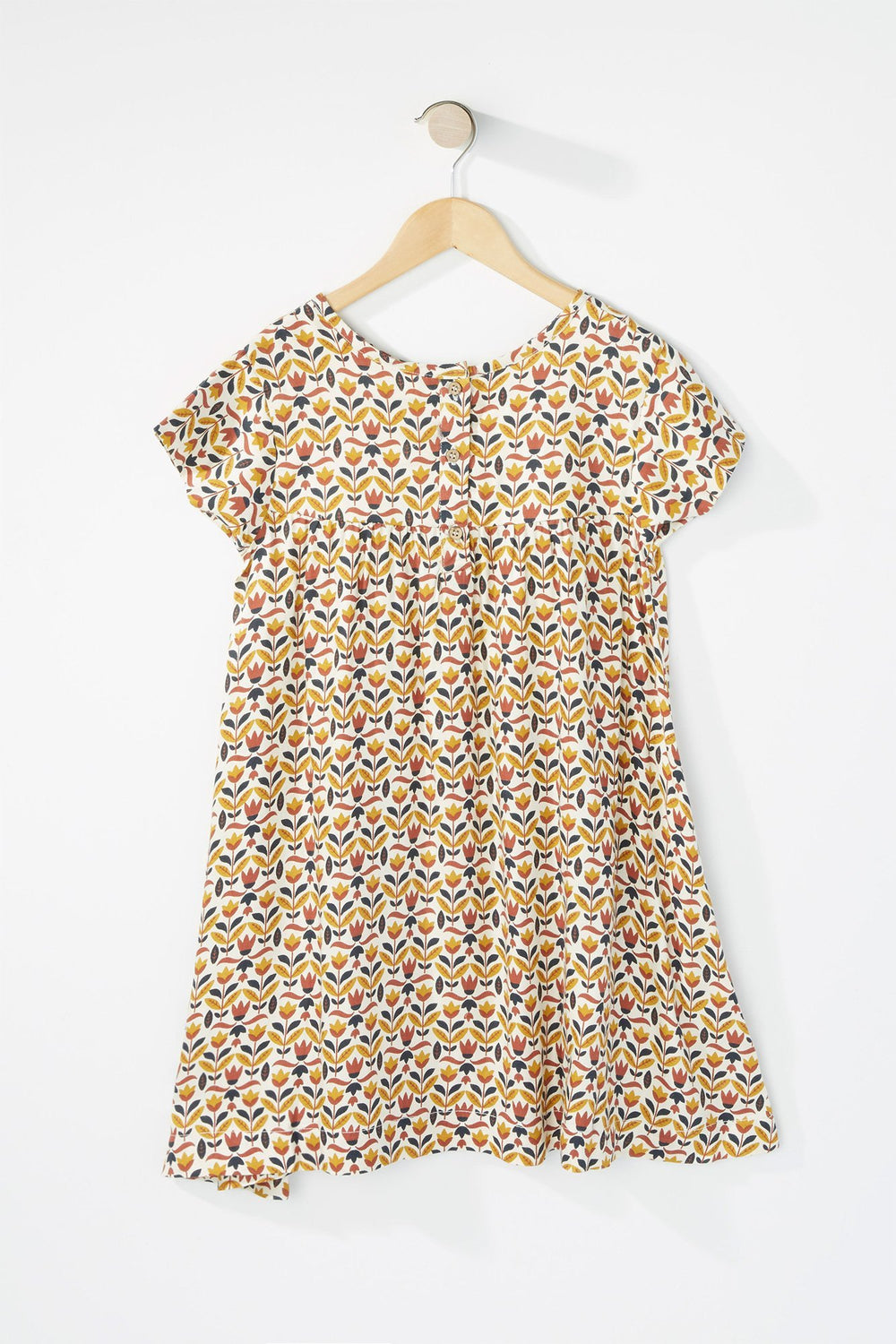 Kids Robe plissée fleurie multicolore pour fille Blanc cassé
