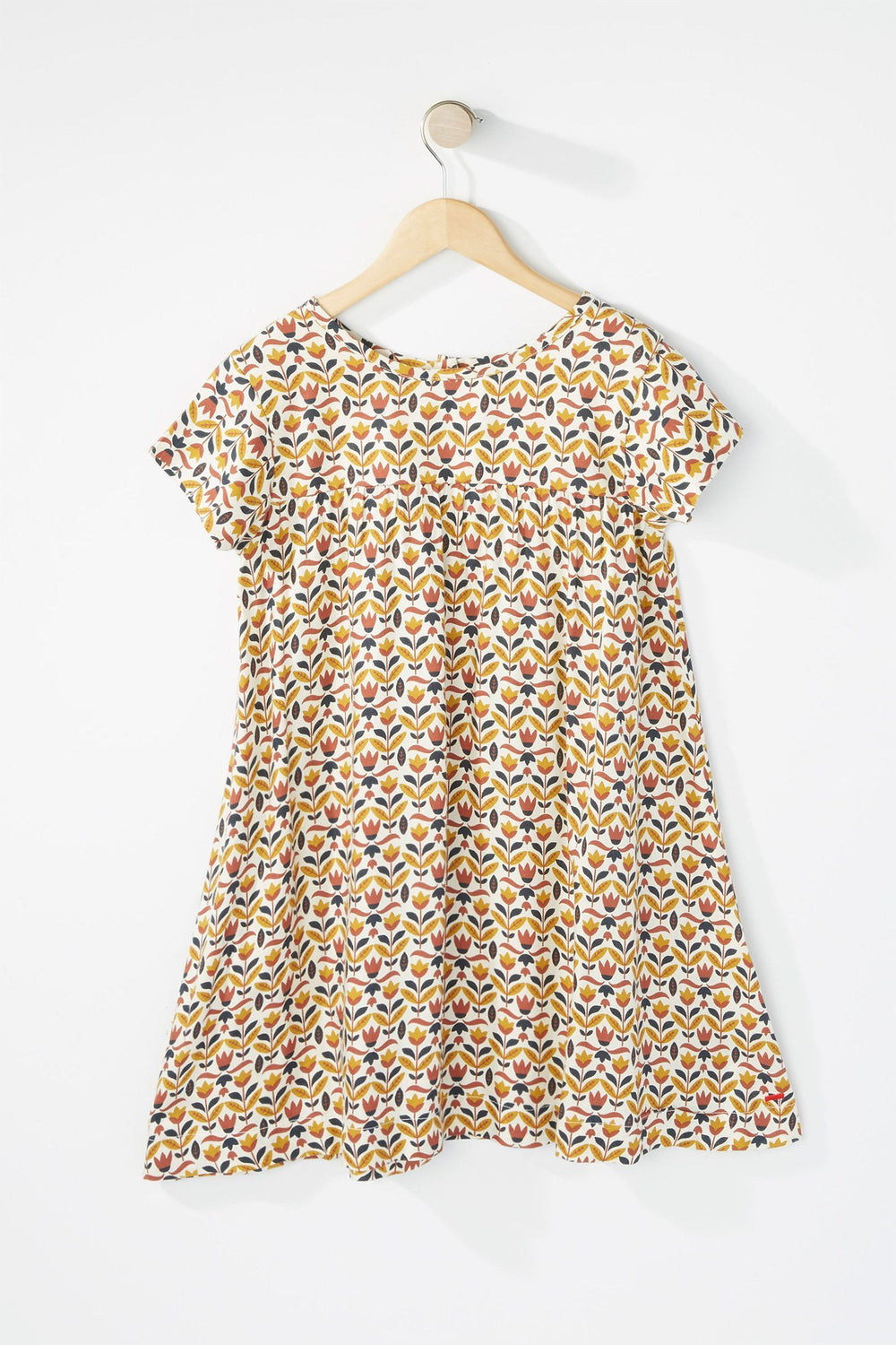 Kids Robe plissée fleurie multicolore pour fille Blanc cassé