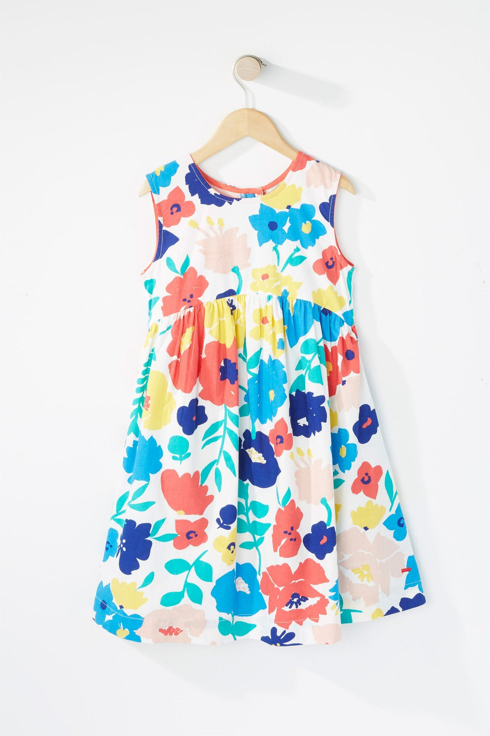 Kids Robe plissée fleurie pour fille Blanc cassé