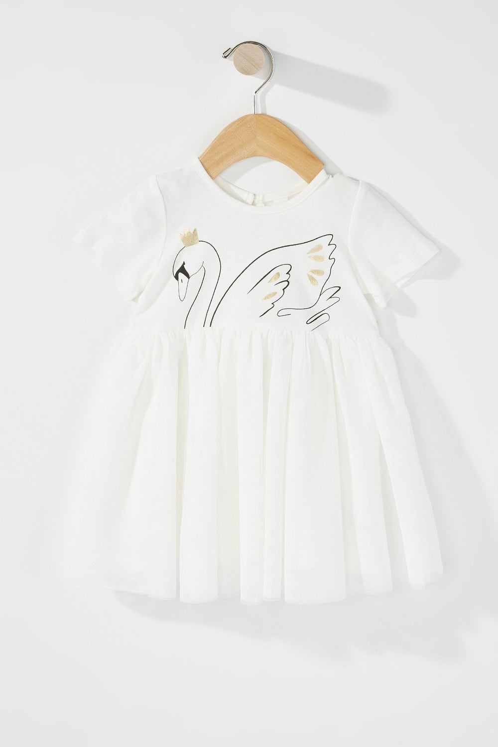 Kids Robe tutu à imprimé Cygne pour bébé fille Blanc cassé