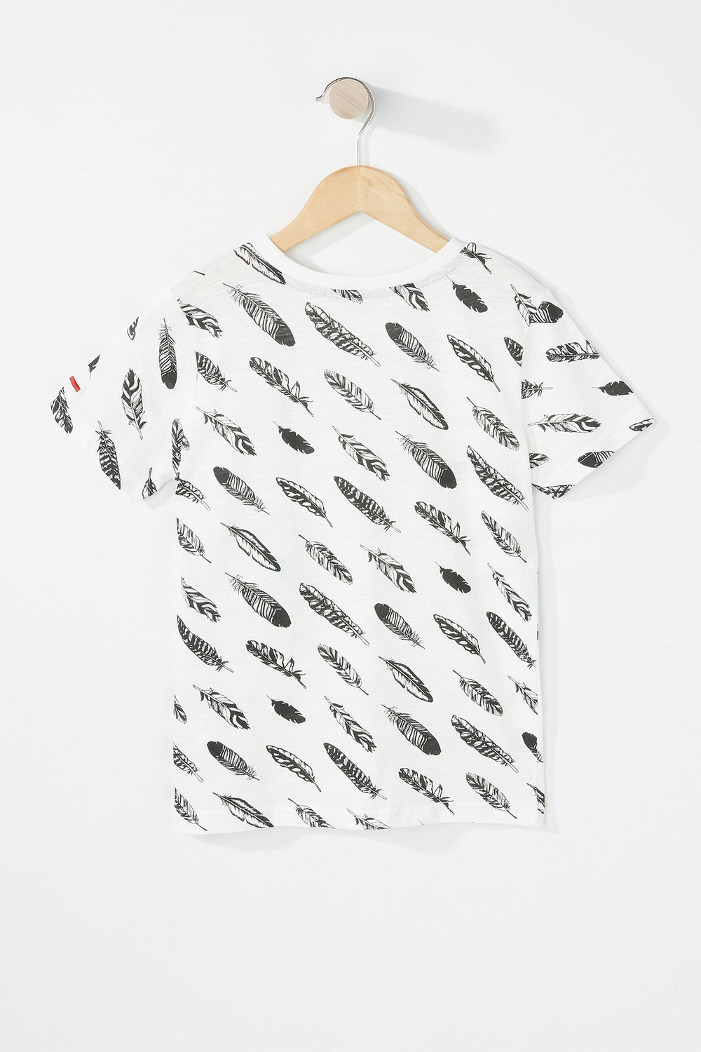 Kids T-shirt à imprimé Plume pour garçon Blanc cassé