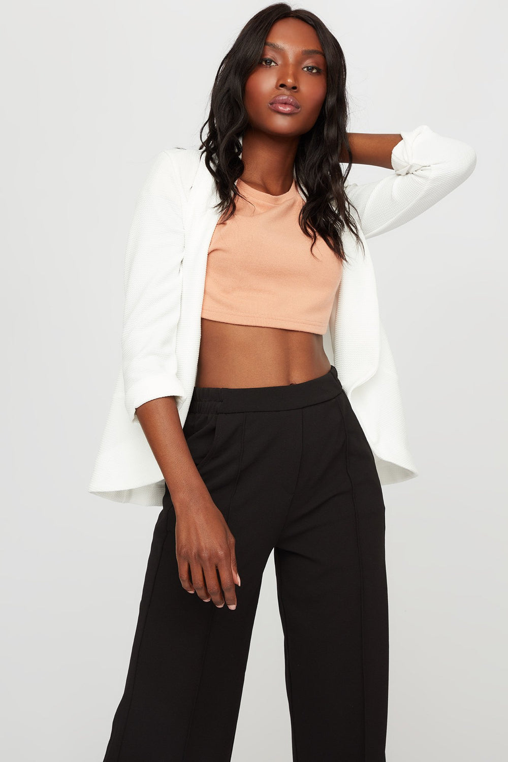 Women Blazer ouvert Blanc