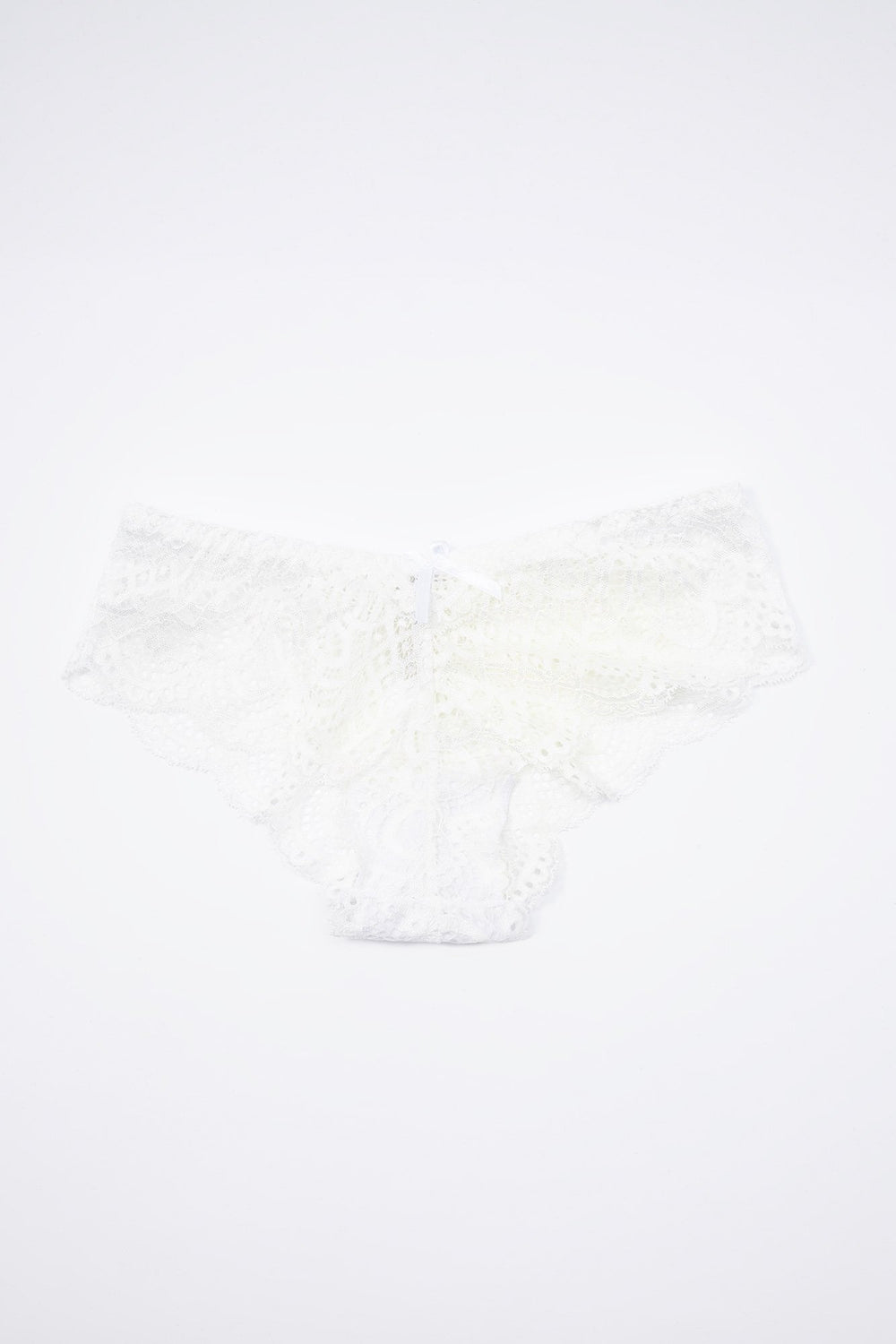 Women Culotte en dentelle à taille montante Blanc