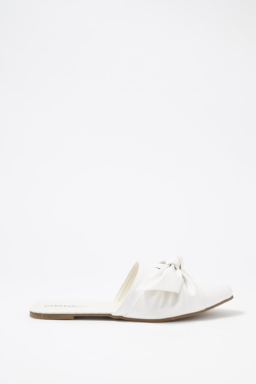 Women Mules à bout pointu avec boucles Blanc
