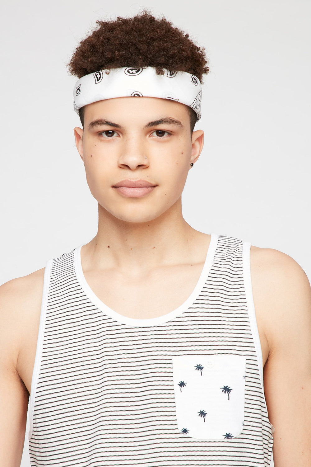 Men Bandana de style festival Blanc