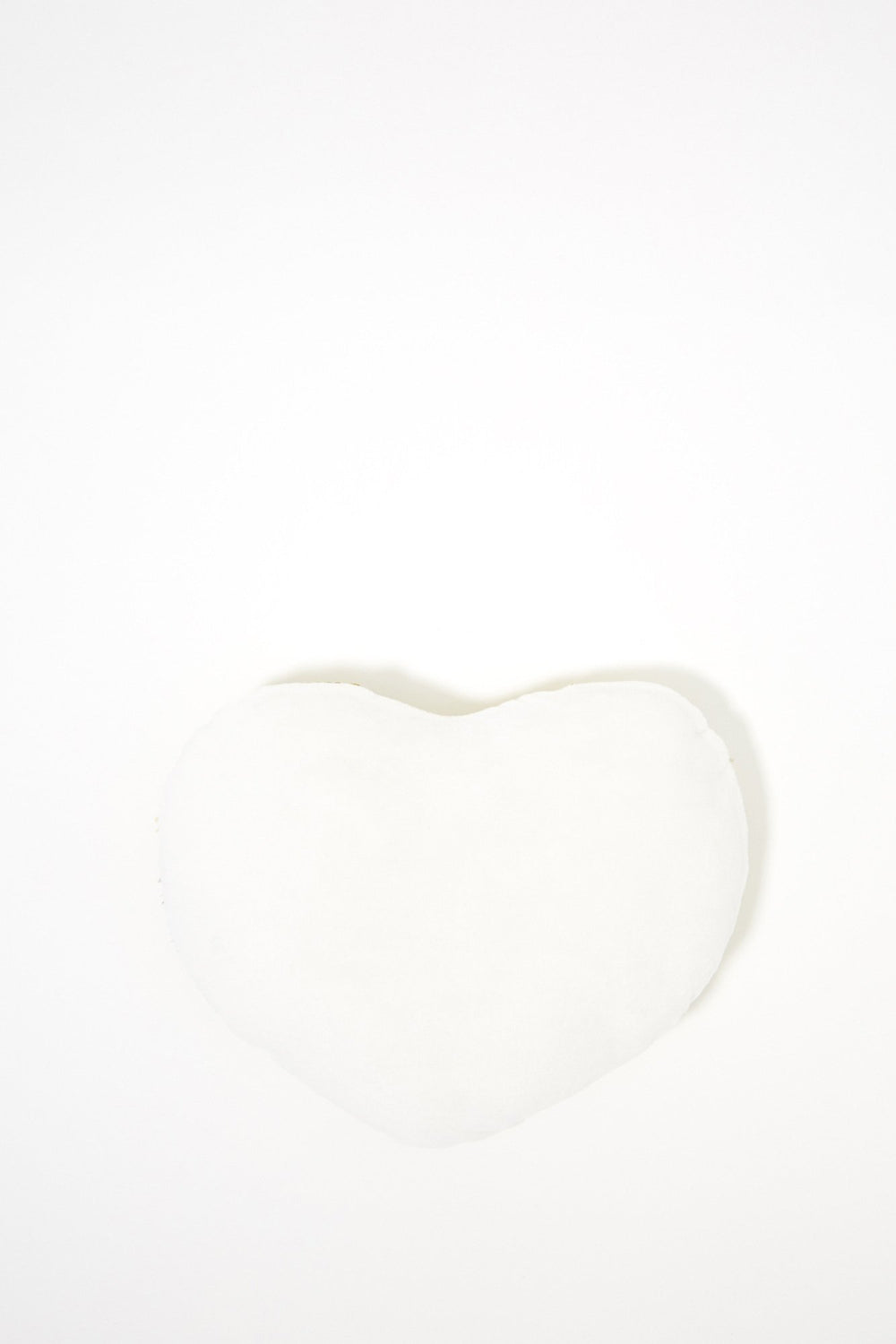 Women Coussin coeur avec paillettes réversibles Blanc