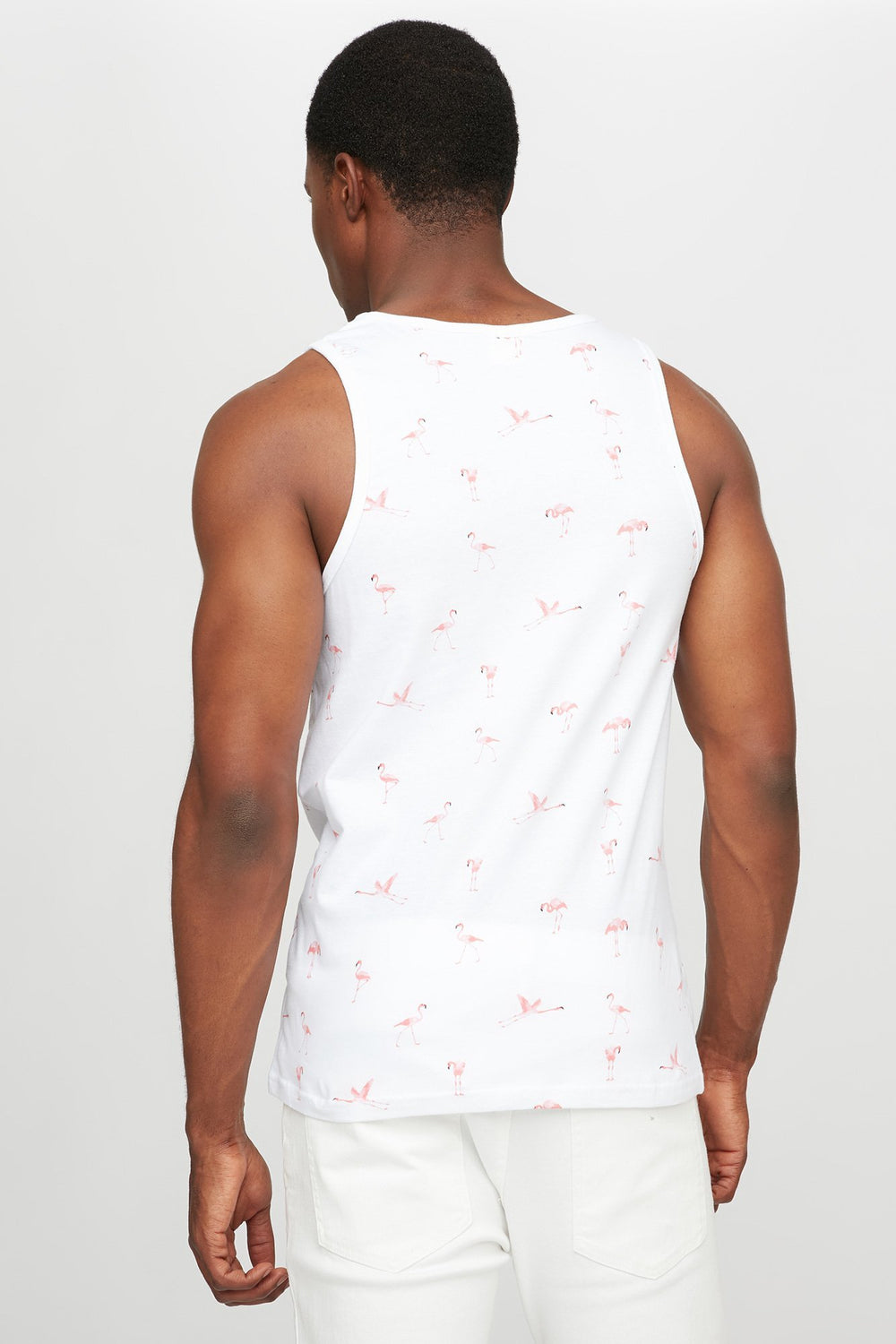 Men Débardeur à petits motifs Blanc