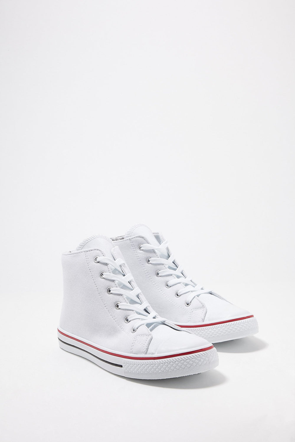 Women Espadrilles montantes lacées en toile Blanc