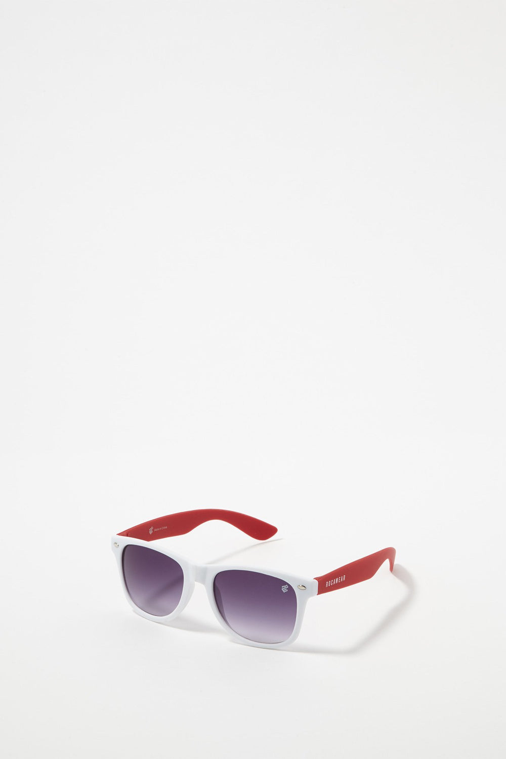 Men Lunettes de soleil Wayfarer Rocawear deux-tons Blanc