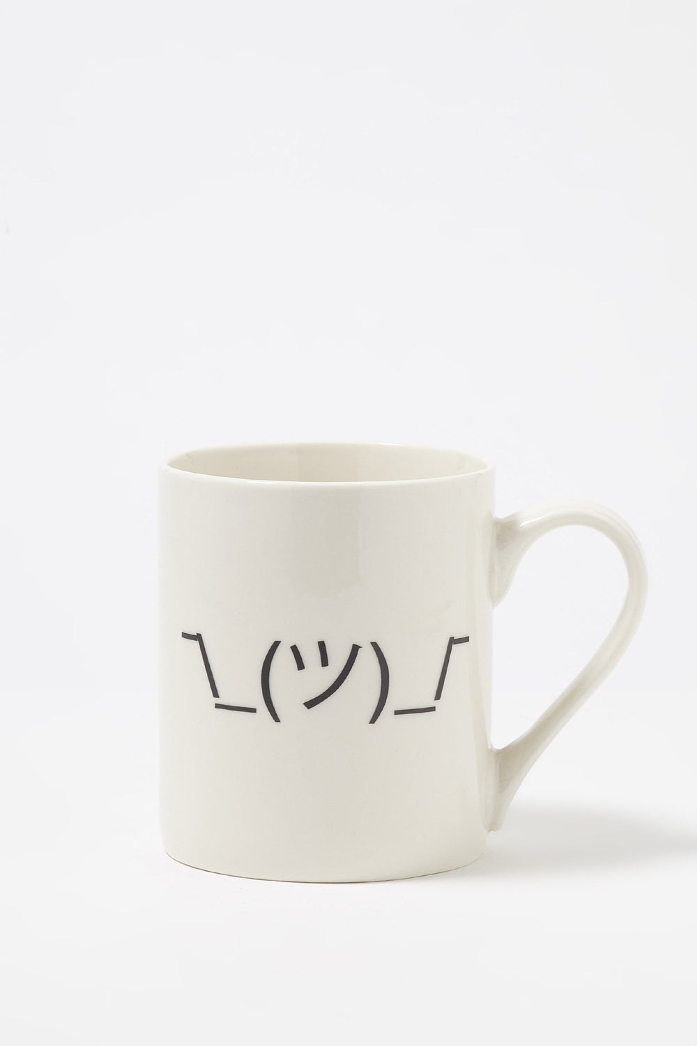 Women Tasse en céramique à imprimé Haussement d'épaules Blanc