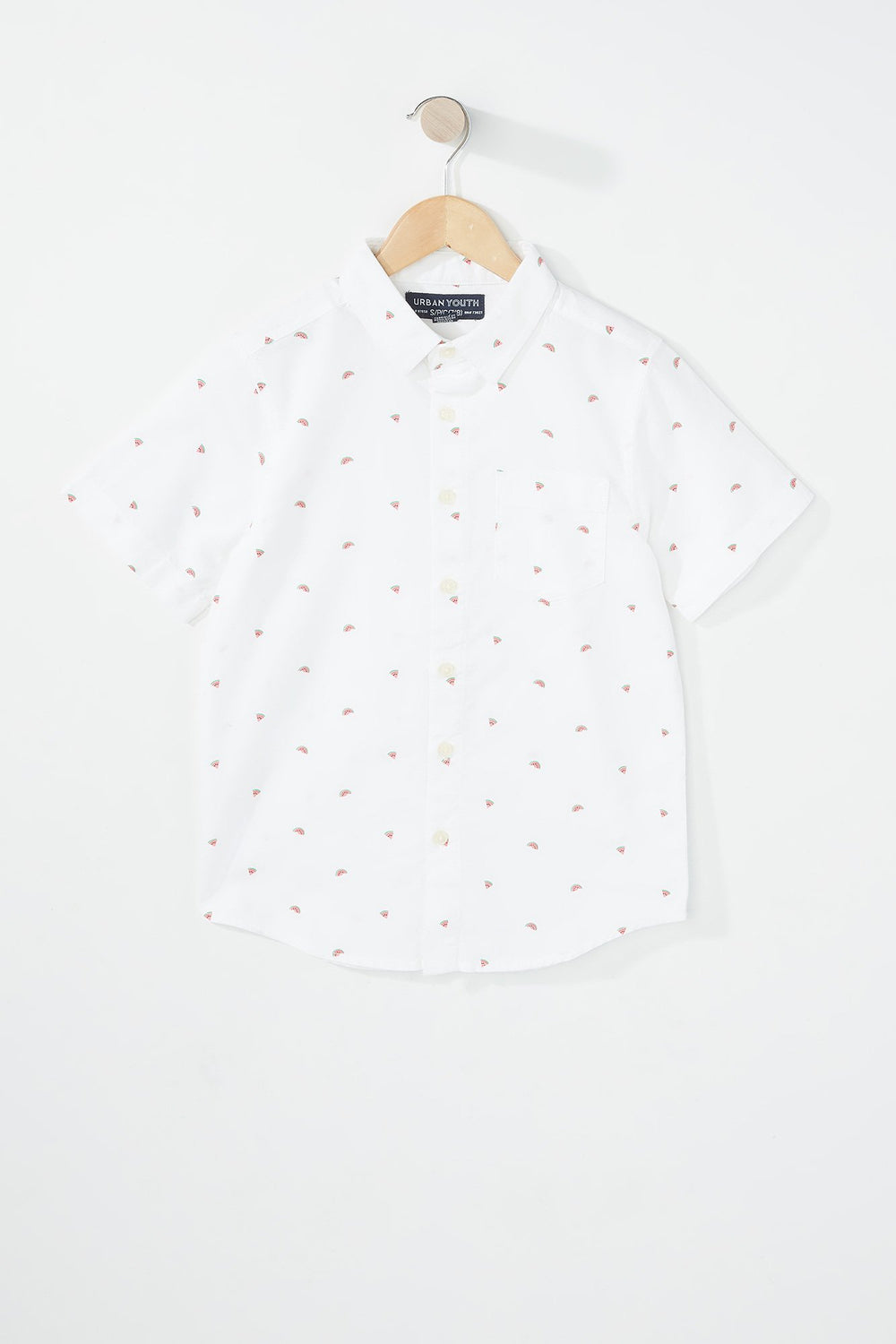 Kids Chemise boutonnée à manches courtes pour garçon Blanc