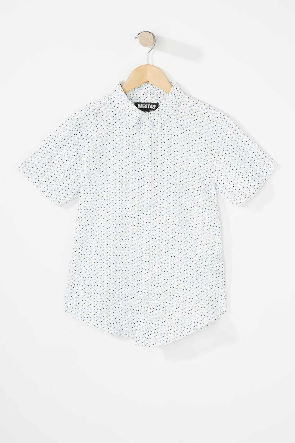 Kids Chemise boutonnée imprimée à manches courtes pour garçon Blanc