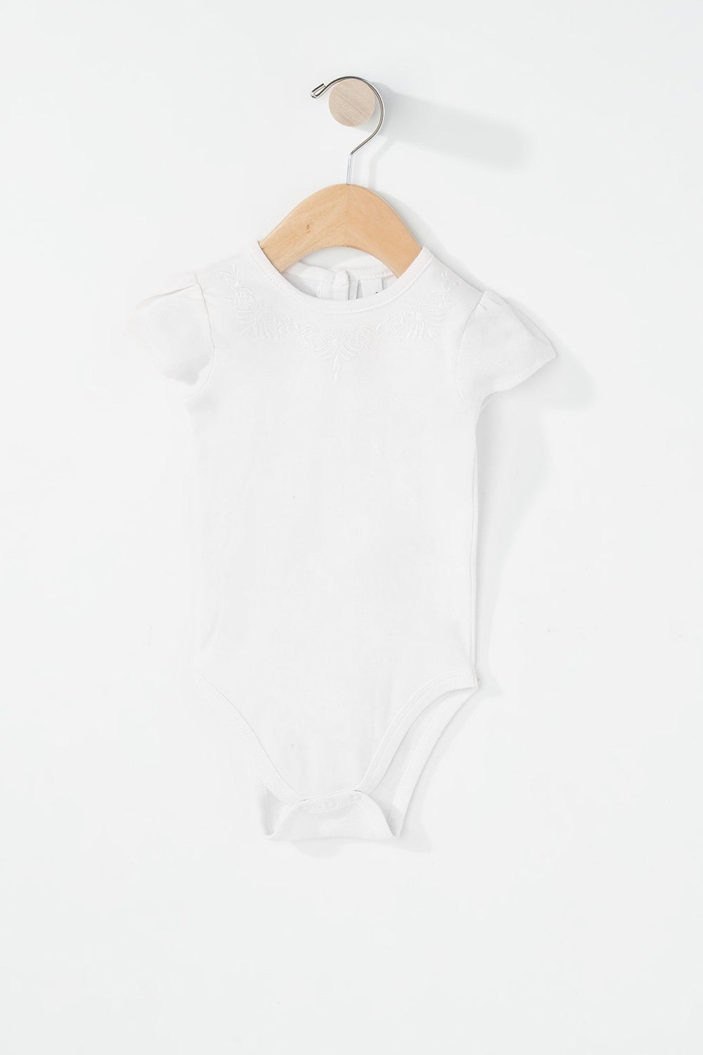 Kids Combinaison à broderies florales pour bébé fille Blanc